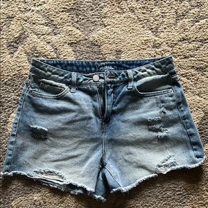 Time and Tru Blue Jean Shorts Distressed Cut-Off Style